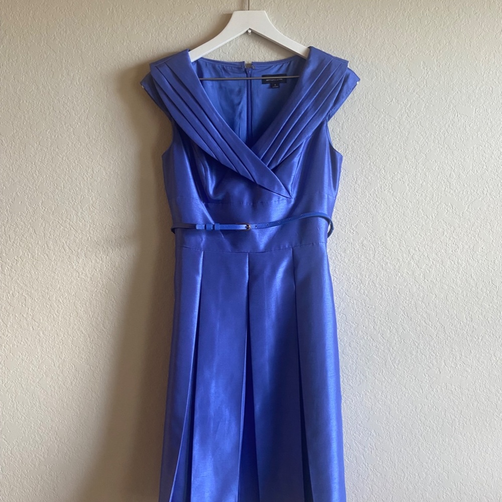 Tahari Blue Midi Dress